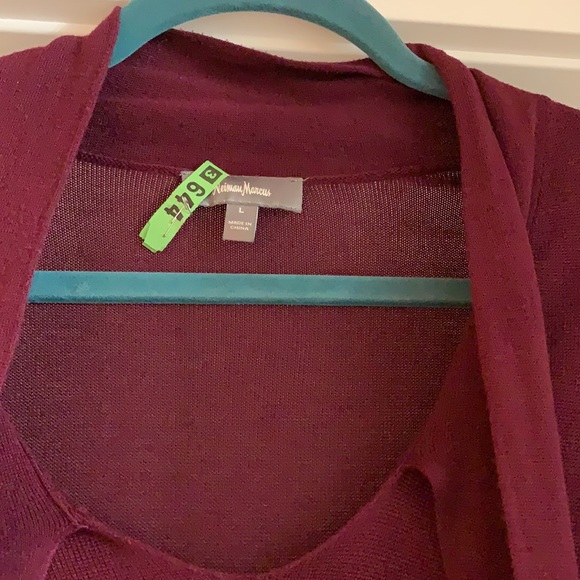 Neiman Marcus burgundy blouse - Picture 2 of 5